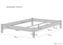 Doppelbett Futonbett 140x200 Bettrahmen Buchebett Massivholz Rollrost Matratze 60.84-14 M