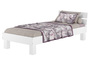 Einzelbett Buche wei� 100x200 Futonbett Bettrahmen Massivholzbett Rollrost 60.86-10W
