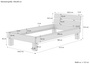 Einzelbett Buche wei� 100x200 Futonbett Bettrahmen Massivholzbett Rollrost 60.86-10W