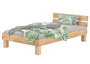 Massivholzbett 120x200 Einzelbett Buche naturbelassen-ge�lt mit Rollrost 60.86-12