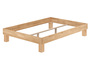 Franz�sisches Bett Doppelbett 140x200 Buche natur ge�lt Bettrahmen Futonbett 60.87-14