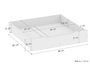 Bettkasten zweiteilig aus Buche als Staukasten f�r unsere Betten - Buche wei� - 90.10-BS32-W