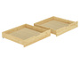 Bettkasten-Set f�r Betten 80x190cm Staukasten- 2-teilig - Kiefer massiv 90.10-S12