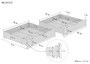 Bettkasten-Set f�r Betten 80x190cm Staukasten- 2-teilig - Kiefer massiv 90.10-S12