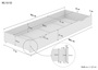 Bettkasten Staukasten f�r Betten 80x200 Kiefer massiv 90.10-S5
