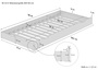 Bettkasten G�stebett als Zusatzbett f�r Betten - Kiefer Natur - 90.10-S7