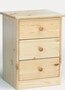 90.20-K03 Elke Nachttisch Kiefer massiv 3 Schubladen
