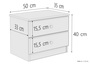 Niedrige Nachtkonsole Buche Massivholz Nachttisch mit zwei Schubladen 90.20-K38 