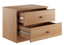 Niedrige Nachtkonsole Buche Massivholz Nachttisch mit zwei Schubladen 90.20-K38 