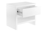 Nachttisch Buche wei� Nachtk�stchen Bettkommode Nachtschrank mit Schublade 90.20-K39W