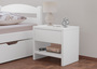 Nachttisch Buche wei� Nachtk�stchen Bettkommode Nachtschrank mit Schublade 90.20-K39W