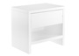 Nachttisch Buche wei� Nachtk�stchen Bettkommode Nachtschrank mit Schublade 90.20-K39W