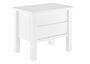 Nachtkonsole Buche wei� lackiert Massivholz Nachttisch mit zwei Schubladen 90.20-K41W