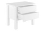 Nachtkonsole Buche wei� lackiert Massivholz Nachttisch mit zwei Schubladen 90.20-K41W