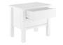 Nachtkonsole Buche wei� lackiert Massivholz Nachttisch mit zwei Schubladen 90.20-K41W