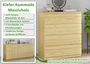 Moderne Holzkommode Holzschrank mit 4 Schubladen Natur Kiefer 90.50-20 