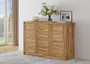 Grifflose Holzkommode Holzschrank mit 4 Schubladen u. 2 T�ren Eiche ge�lt 90.50-34