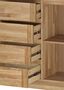 Grifflose Holzkommode Holzschrank mit 4 Schubladen u. 2 T�ren Eiche ge�lt 90.50-34