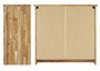 Grifflose Holzkommode Holzschrank mit 4 Schubladen Natur Eiche 90.50-35 
