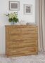 Grifflose Holzkommode Holzschrank mit 4 Schubladen Natur Eiche 90.50-35 