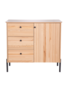 Sideboard Holzkommode Holzschrank 93x41x88 mit 3 Schubladen und T�r Kernbuche massiv 90.51-15
