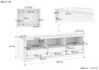 Fernsehboard TV-Element Lowboard TV-Schrank 160x44x50 Buche lackiert 90.51-16