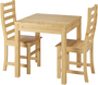 Essecke mit Tisch und 2 St�hle Tischgruppe Kiefer natur Massivholz 90.70-50 A -Set 21