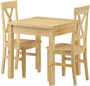 Essgruppe Klassisch mit Tisch und 2 St�hle Kiefer natur Massivholz 90.70-50 A -Set 23