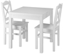 Wei�e Essgruppe mit Tisch und 2 St�hle Kiefer Massivholz waschwei� 90.70-50 A W Set 20