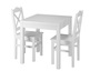 Wei�e Essgruppe mit Tisch und 2 St�hle Kiefer Massivholz waschwei� 90.70-50 A W Set 20
