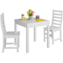 Moderne wei�e Essgruppe mit Tisch und 2 St�hle Kiefer Massivholz 90.70-50 A W Set 21