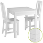 Sch�ne kleine Essgruppe mit Tisch und 2 St�hle Kiefer Massivholz waschwei� 90.70-50 B W-Set 22