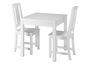 Sch�ne kleine Essgruppe mit Tisch und 2 St�hle Kiefer Massivholz waschwei� 90.70-50 B W-Set 22