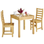 Sch�ne Essgruppe mit Tisch und 2 St�hle Kiefer natur Massivholz 90.70-50 C -Set 21