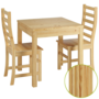 Sch�ne Essgruppe mit Tisch und 2 St�hle Kiefer natur Massivholz 90.70-50 C -Set 21