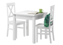 Klassischer Esstisch mit 2 St�hlen Kiefer Massivholz waschwei� 90.70-50 C W-Set 23