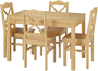 Esszimmergarnituren mit Tisch und 4 St�hle Kiefer Massivholz natur 90.70-51 A-Set 20