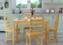Sch�ne Essgruppe mit Tisch und 4 St�hle Kiefer Massivholz natur 90.70-51 A-Set 21