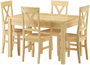 Klassische Essgruppe mit Tisch 75x120cm und 4 St�hle Kiefer Massivholz 90.70-51 A-Set 23