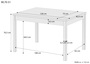 Tisch 75 x 120 Esstisch K�chentisch Massivholz 90.70-51B