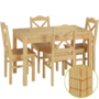 Rustikale Tischgruppe Esstisch und 4 St�hle Kiefer Massivholz 90.70-51 B-Set 20