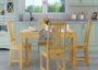 Vollholz-Essgruppe mit Tisch und 4 St�hle Kiefer Massivholz natur 90.70-51 B-Set 22