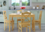 Sch�ne Essgruppe mit Tisch und 4 St�hlen in kiefer Massivholz natur 90.70-51 C-Set 20