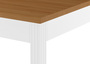 Zweifarbiger Tisch 80x120 Esstisch Tischplatte Eichefarben wei�e Beine Massivholz 90.70-51CE