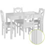 Landhaus-Essgruppe mit Tisch und 4 St�hle Kiefer Massivholz waschwei� 90.70-51 C W-Set 20