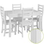 Stilvolle Essgruppe mit Tisch und 4 St�hle in Kiefer Massivholz waschwei� 90.70-51 C W-Set 21
