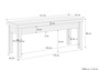 Sitzbank K�chenbank Kiefer natur massiv Holzbank Polsterbank 120x40 grau 90.71-39P21
