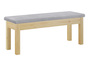 Sitzbank K�chenbank Kiefer natur massiv Holzbank Polsterbank 120x40 grau 90.71-39P21