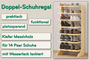 90.80-01 Doppel-Schuhregal Schuhst�nder Holz Stiefelform