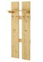 Breite Wand-Garderobe Kiefer massiv als Flurgarderobe oder Kleiderhaken mit Hutablage 90.80-10